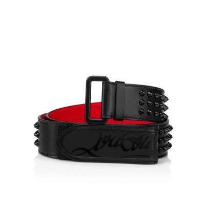 Cinturones Loubi Belt Christian Louboutin Hombre - Negros - 1210594BG72